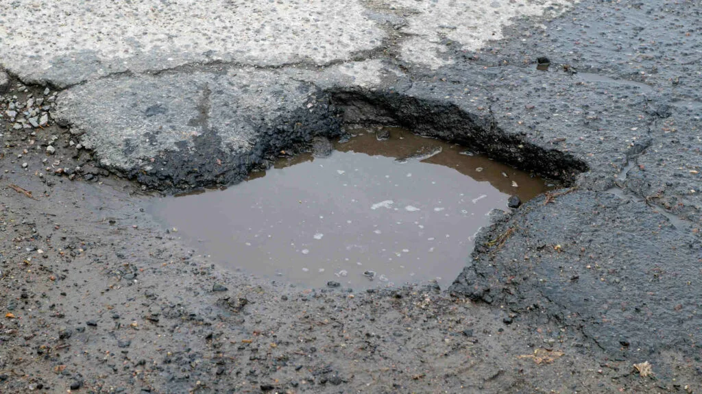 asphalt pothole