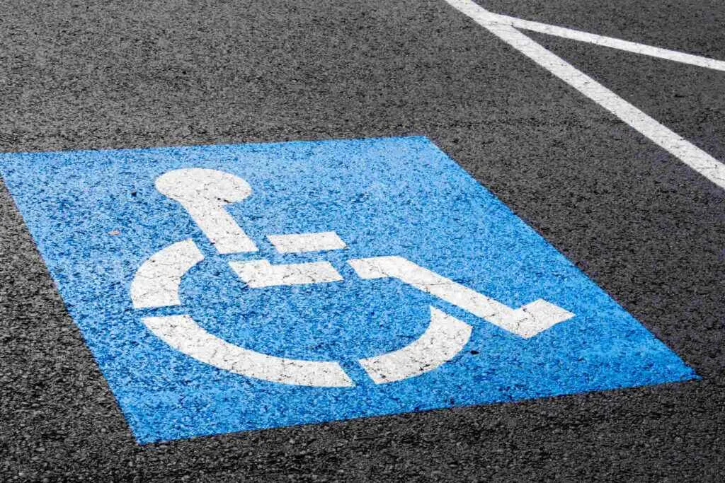 blue ada handicapped space